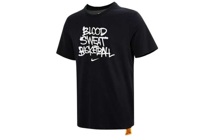 Nike Nike T Shirts Men's Black Crew Neck Moderate Straight Fit