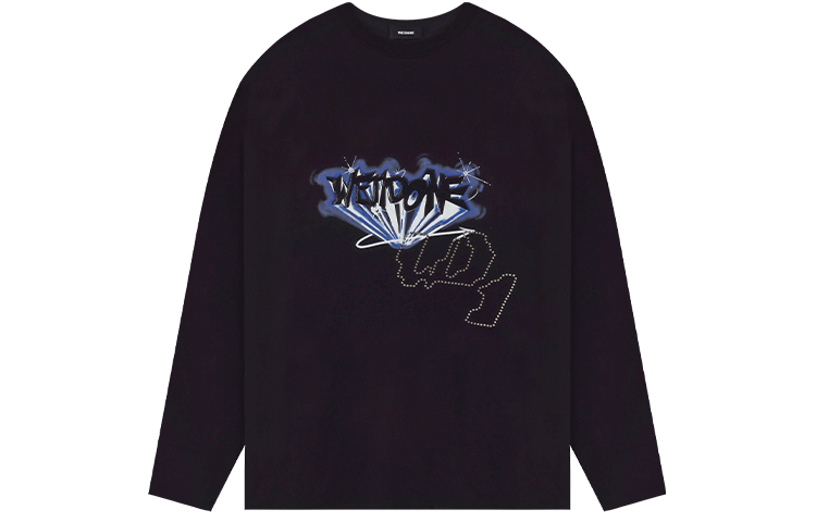 WE11DONE WE11DONE T Shirts Unisex Black Crew Neck Moderate