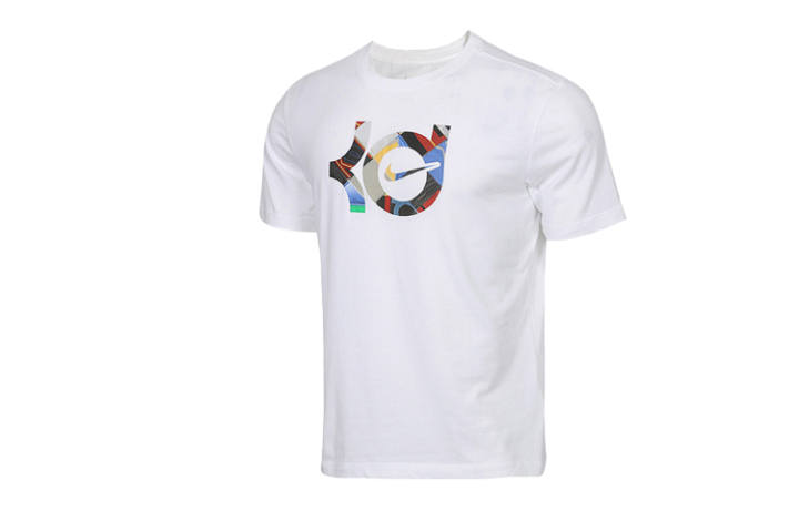 Nike Nike Dri Fit T Shirts Men's White Crew Neck Moderate Straight Fit
