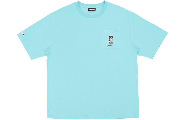 Nerdy Straight Fit T Shirt Unisex Mint Green