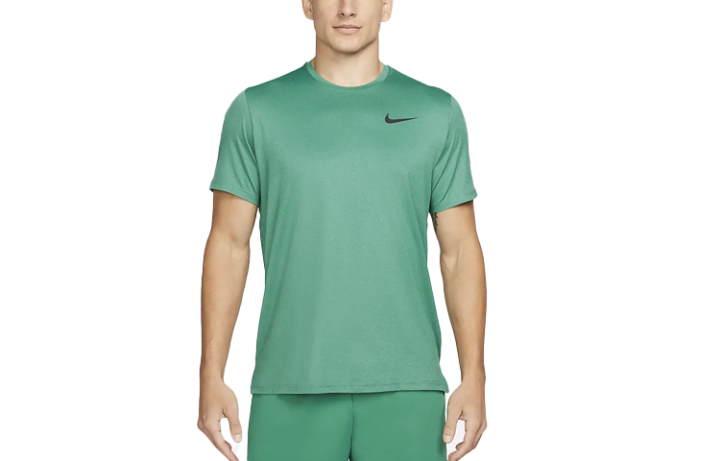 Nike Nike T Shirts Men's Noble Green Crew Neck Moderate Straight Fit