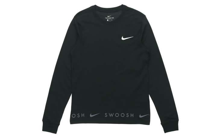 Nike Nike T Shirts Men's Black Crew Neck Moderate Straight Fit