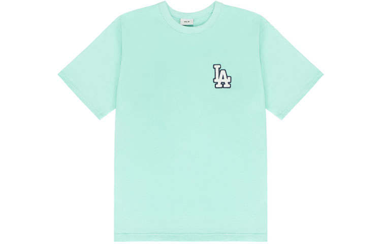 MLB Old Flower T Shirts Unisex Mint Green Crew Neck Moderate Straight Fit