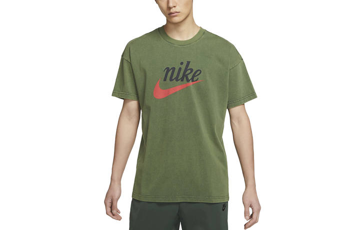 Nike Nike Drop Shoulder Sleeve T Shirt Men's Green