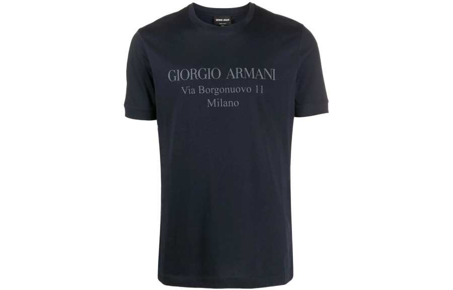 GIORGIO ARMANI Logo Printed Crewneck T Shirt