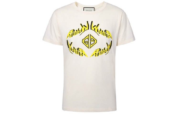 GUCCI T Shirt Men's Light Beige Yellow
