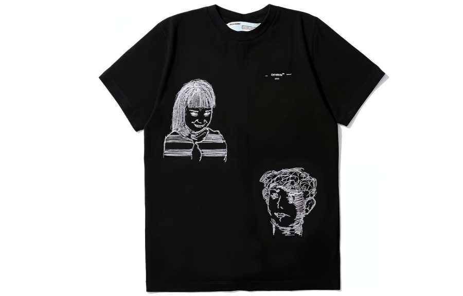 OFF-WHITE OFF WHITE Ss20 T Shirts Men's Crew Neck Moderate Straight Fit