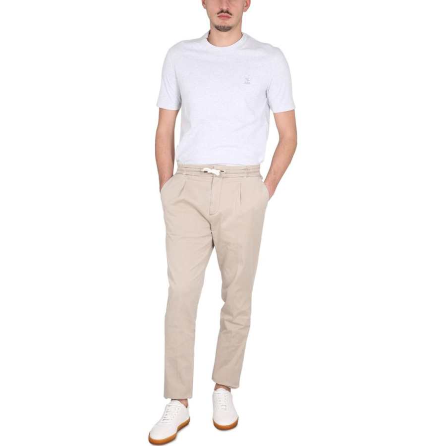 Brunello Cucinelli 【Previous Season】logo-embroidered cotton T-shirt