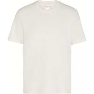 Bottega Veneta T Shirts Men's Pink Chalk White Crew Neck Moderate Straight Fit
