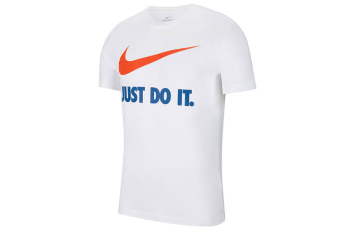 Nike Nike T Shirts Men's White Crew Neck Moderate Straight Fit