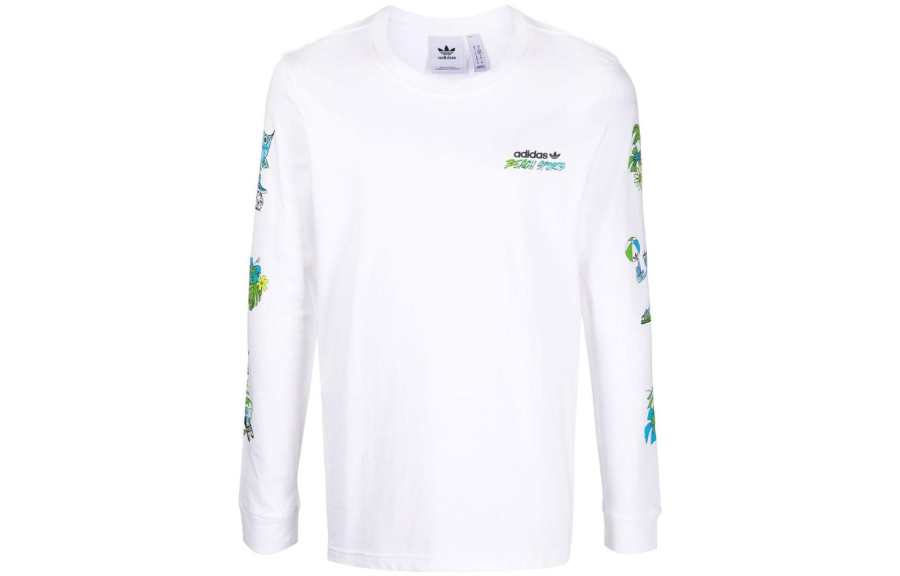 Adidas Adidas T Shirts Men's White Crew Neck Moderate