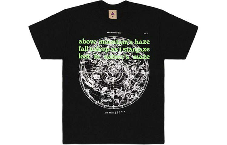 Nike Nike ACG T Shirts Men's Black Crew Neck Moderate Straight Fit