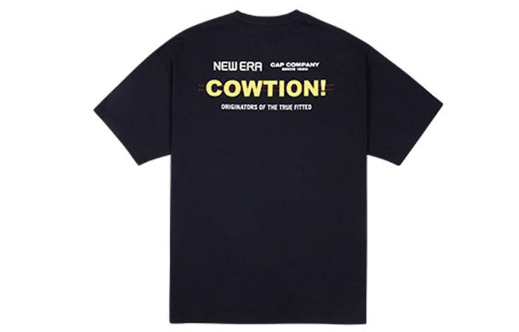 New Era T Shirts Unisex Black Crew Neck Moderate Straight Fit
