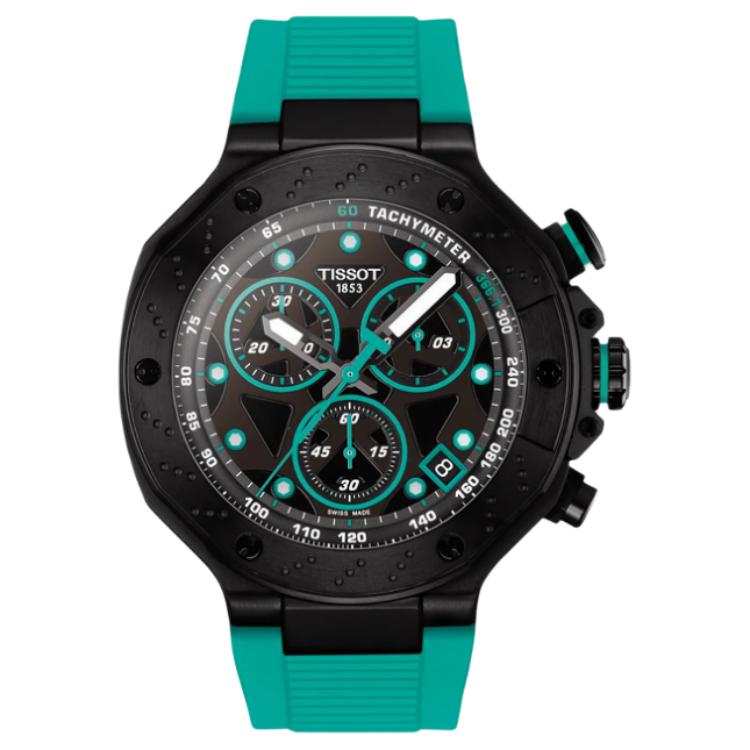 TISSOT Chronograph Collection Quartz Movement 100m Waterproof Men's Watches Watch 45mm Black Dial