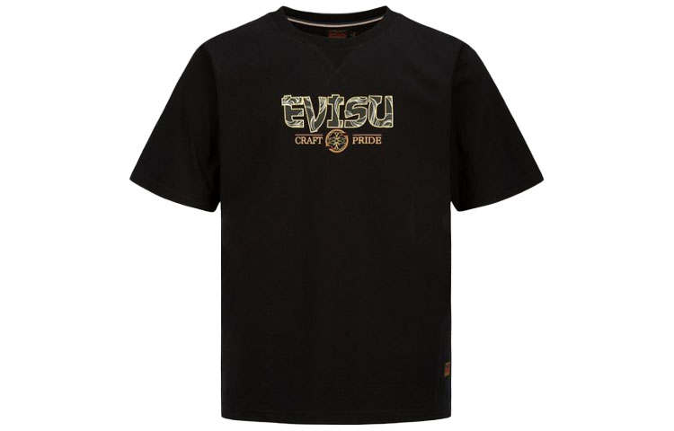 EVISU T Shirts Men's Crew Neck Moderate Straight Fit
