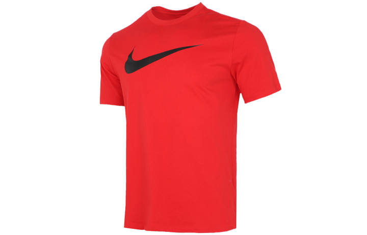 Nike Nike T Shirts Men's Red Crew Neck Moderate Straight Fit