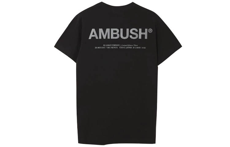 AMBUSH T Shirts Unisex Black Crew Neck Moderate Straight Fit