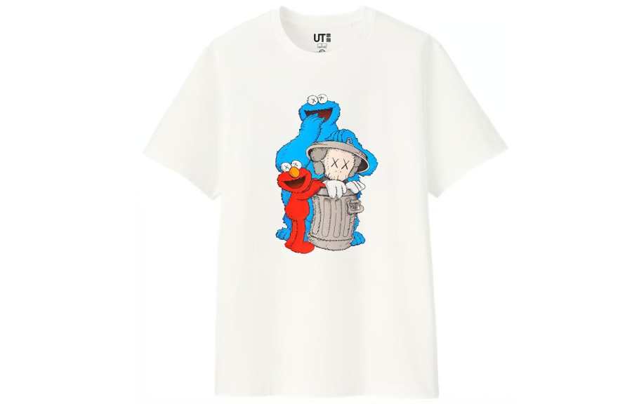 UNIQLO Kaws X UNIQLO X Sesame Street Companion Trash Can Tee