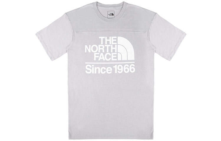 THE NORTH FACE Drop Shoulder Sleeve T Shirt Men's Light Gray US Version