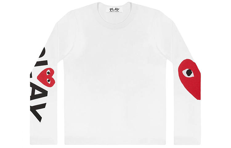 CDG Play CDG Play Oversized Heart Long Sleeve T Shirt