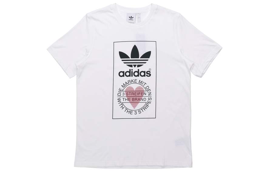 Adidas Originals Love Printing Short Sleeve T Shirt Men's White