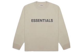 Fear Of God Essentials Boxy Long Sleeve T Shirt Applique Logo