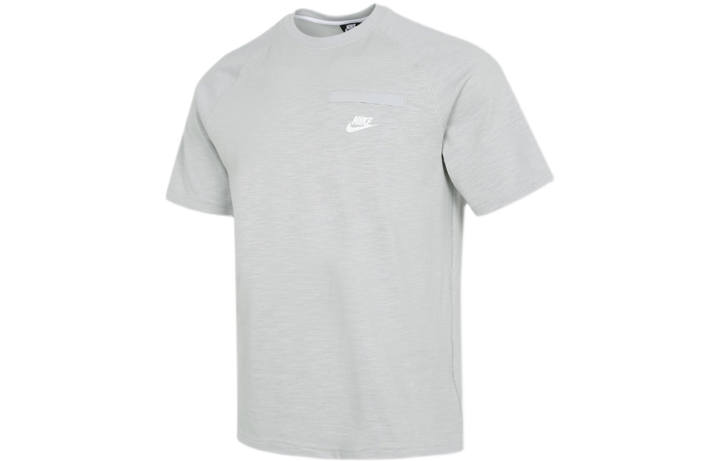 Nike Nike T Shirts Men's Light Gray Crew Neck Moderate Straight Fit
