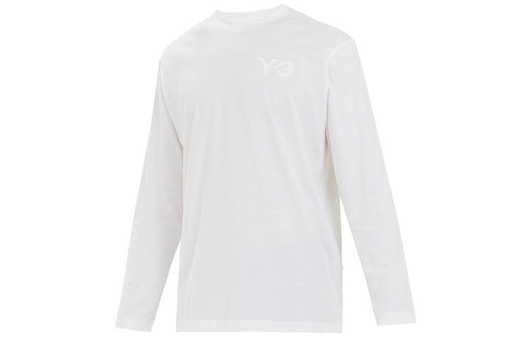 Y-3 Y 3 T Shirts Men's White Crew Neck Moderate Straight Fit