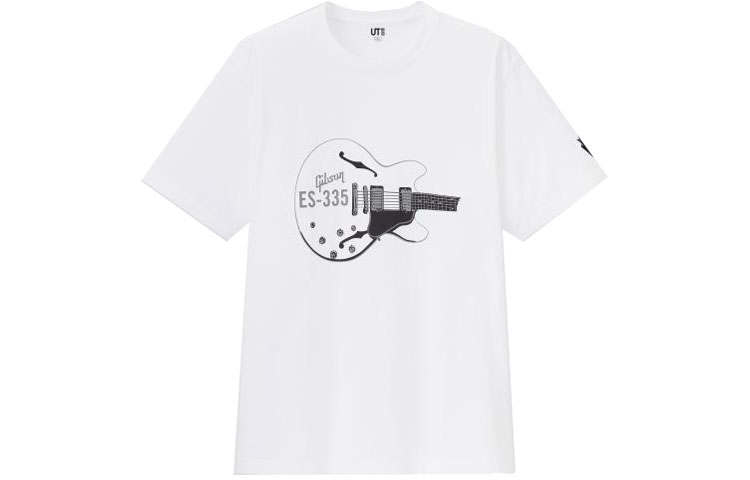 UNIQLO T Shirts Unisex White Crew Neck Moderate Straight Fit