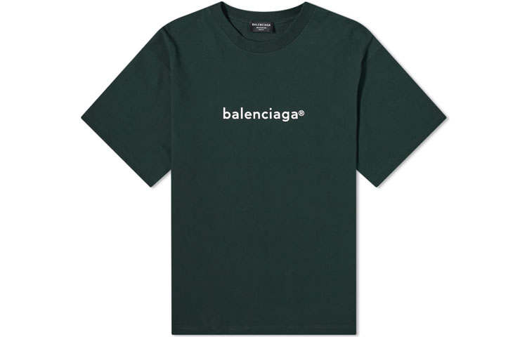 Balenciaga T Shirt Regular Fit Men's Green