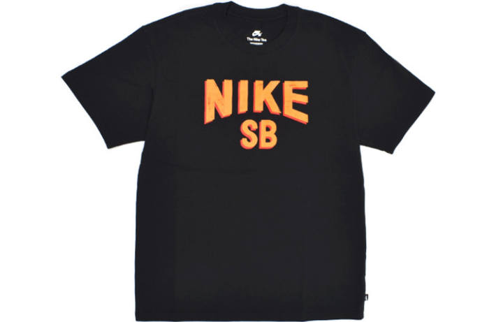 Nike Nike T Shirts Men's Black Crew Neck Moderate Straight Fit