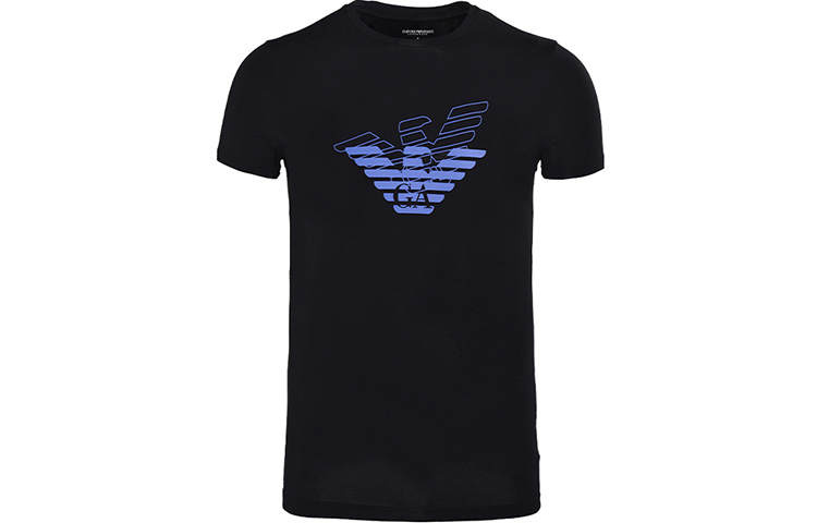 EMPORIO ARMANI T Shirts Men's Black Crew Neck Moderate