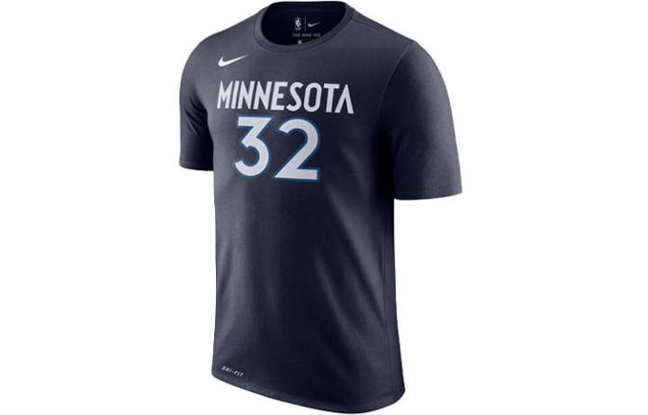 Nike Nike T Shirts Men's Dark Blue Crew Neck Moderate Straight Fit