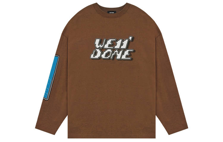 WE11DONE WE11DONE T Shirts Unisex Brown Crew Neck Moderate