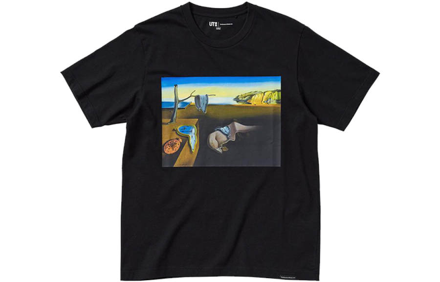 UNIQLO T Shirts Unisex Black Crew Neck Moderate Straight Fit