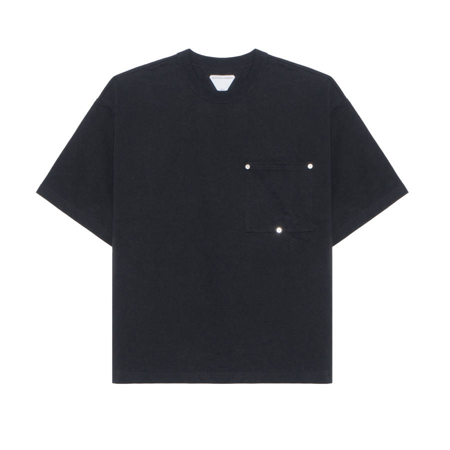 Bottega Veneta T Shirts Men's Black Crew Neck Moderate Straight Fit
