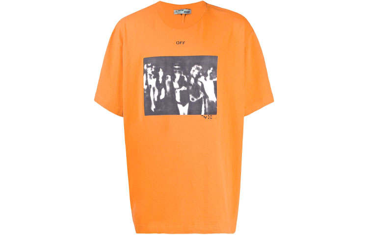 OFF-WHITE OFF WHITE SS20 T Shirt Men's Orange