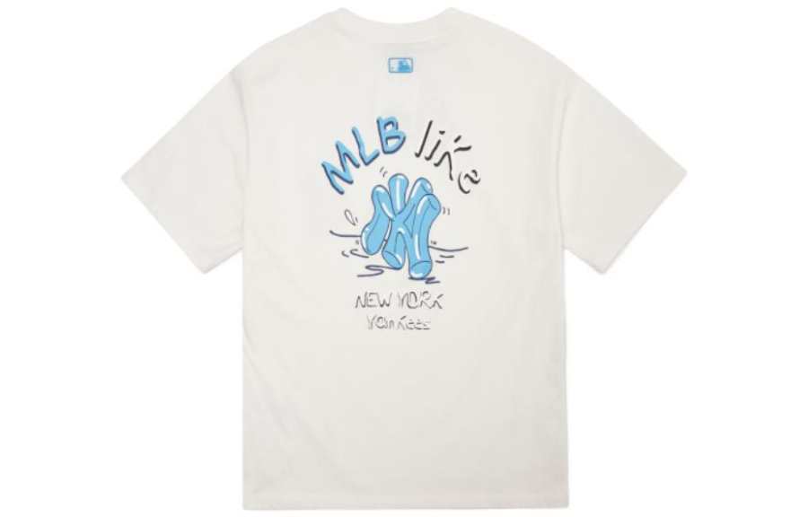 MLB MLB T Shirts Unisex Ivory White Crew Neck Moderate