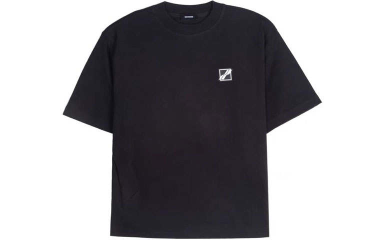 WE11DONE T Shirts Unisex Black Crew Neck Moderate Straight Fit