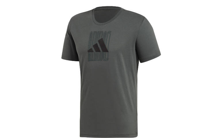 Adidas Adidas T Shirts Men's Ivy Green Crew Neck Moderate Straight Fit