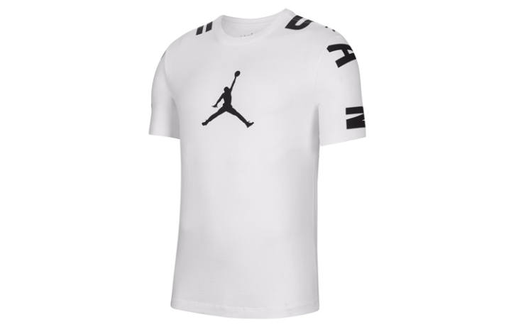 Jordan Jordan T Shirts Men's White Crew Neck Moderate Straight Fit