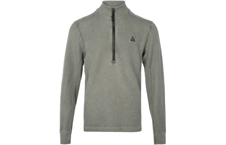 Nike Nike ACG T Shirts Men's Gray Stand Collar Moderate Straight Fit