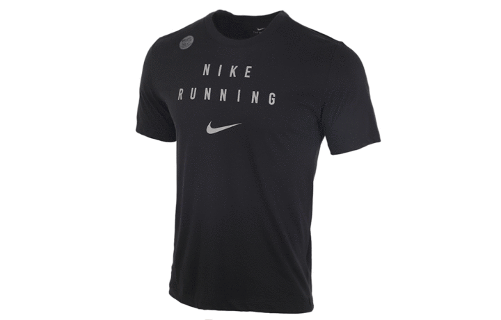 Nike Nike T Shirts Men's Black Crew Neck Moderate Straight Fit