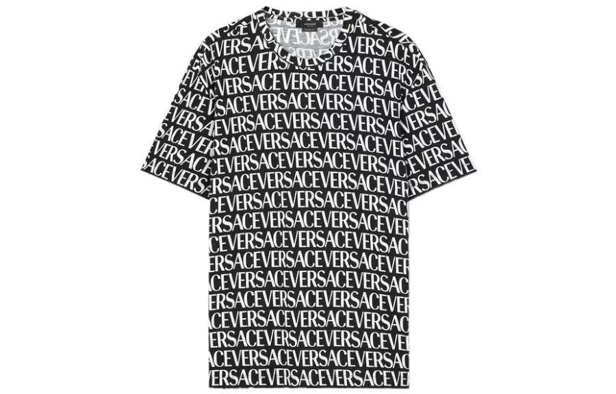 VERSACE 【Previous Season】logo-print cotton T-shirt