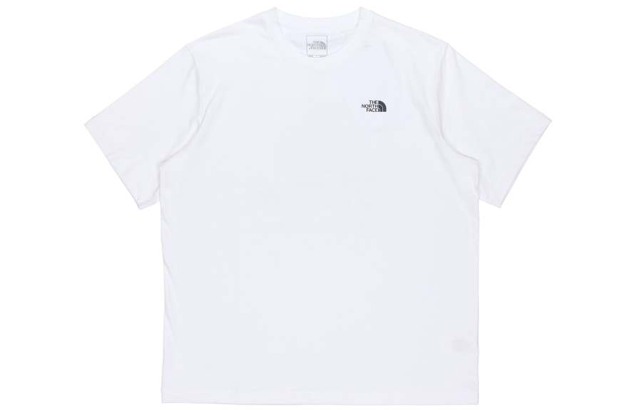 THE NORTH FACE Camping T Shirts Unisex White Crew Neck Moderate Straight Fit