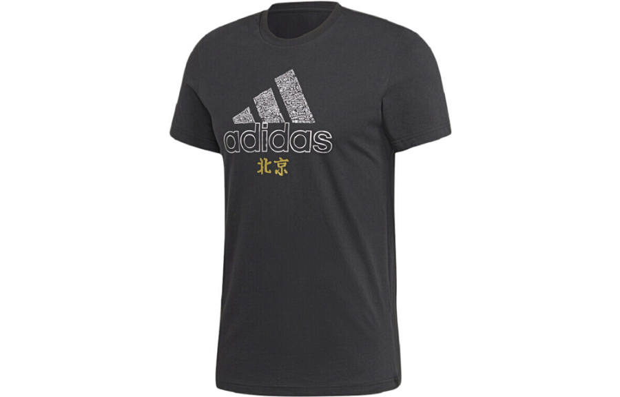 Adidas Adidas T Shirts Unisex Black Crew Neck Moderate Straight Fit