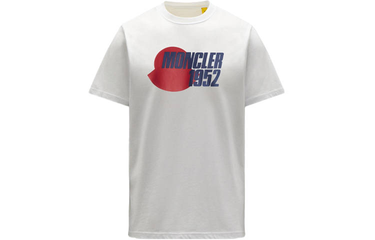 MONCLER GENIUS T Shirts Men's White Crew Neck Moderate Straight Fit