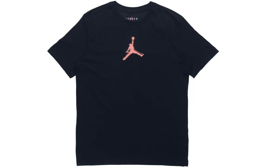 Jordan Jordan T Shirts Men's Black Crew Neck Moderate Straight Fit