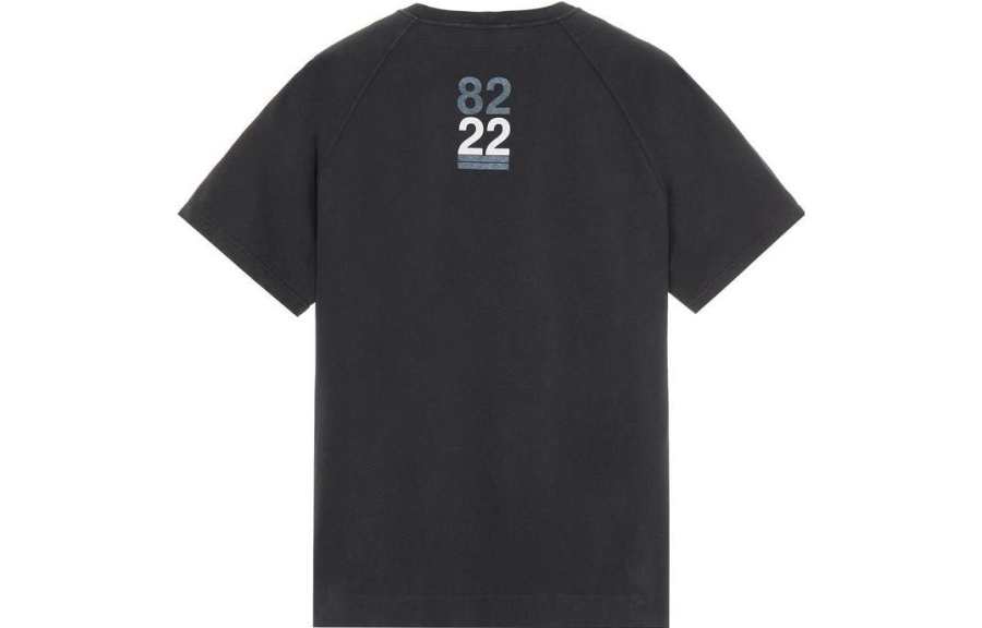 STONE ISLAND 40Th Anniversary Collection T Shirts Men's Black Crew Neck Moderate Straight Fit