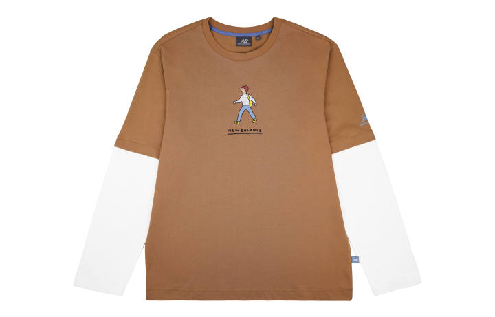 New Balance New Balance x Zero Per Zero Set in Sleeve T Shirt Unisex Khaki